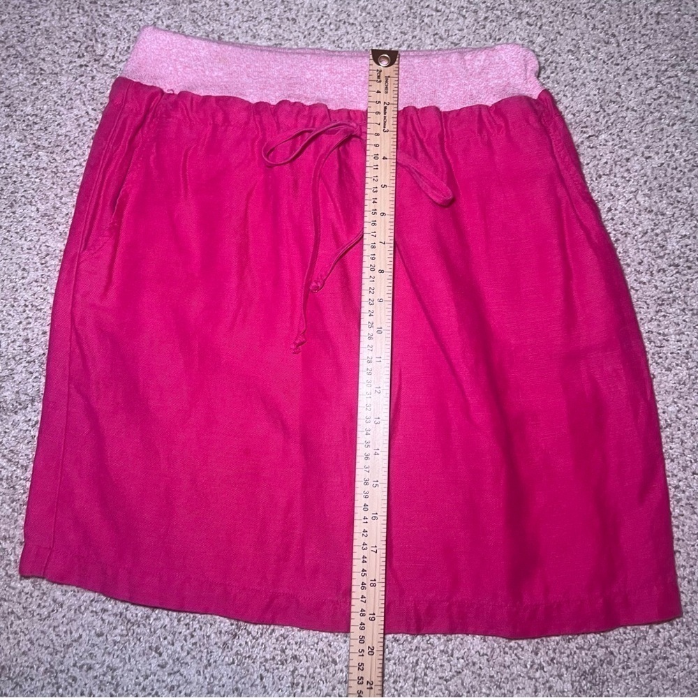 Anthropologie Daughters of The Liberation Pink Linen Blend Skirt Size 4 - Picture 5 of 8